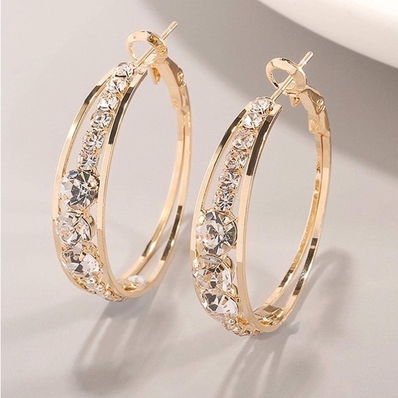 Brand new CZ Hoop earrings - Picture 5 of 5